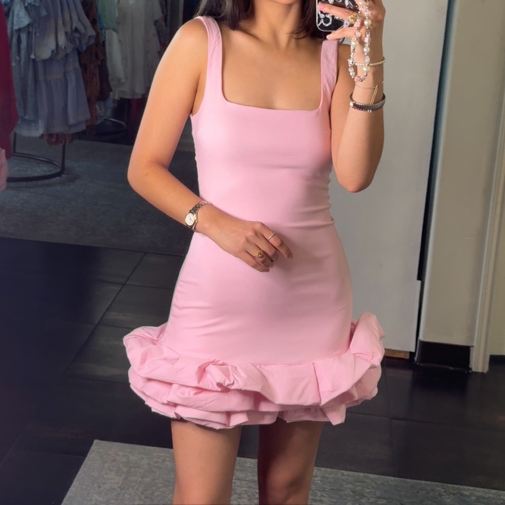 Blue Blush pink dress